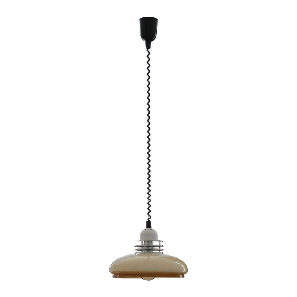 Glass Cream Retractable Retro Nordic Pendant Light
