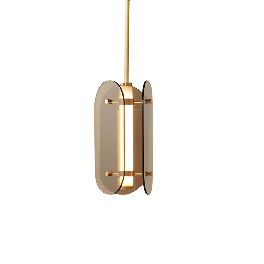 Long Round Glass LED Simple Nordic Pendant Light