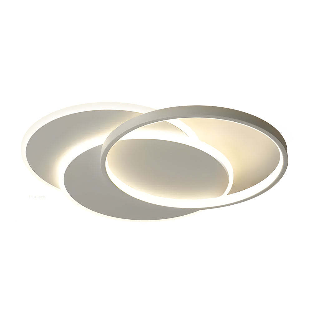 White Triple Circle Acrylic LED Flush Mount Ceiling Light
