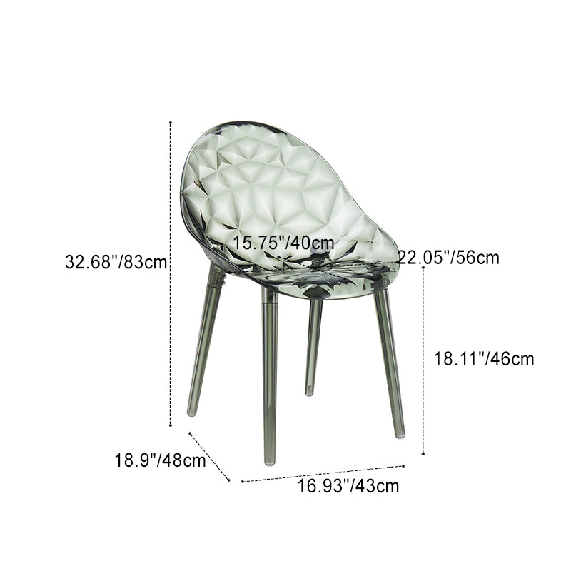Nordic Diamond Dining Chair — Transparent