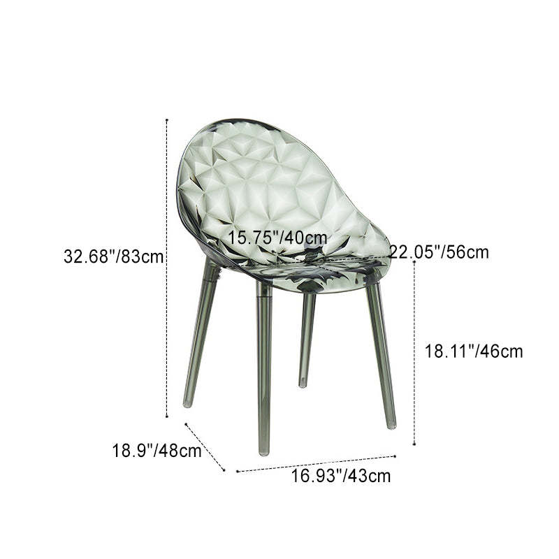 Nordic Diamond Dining Chair — Transparent