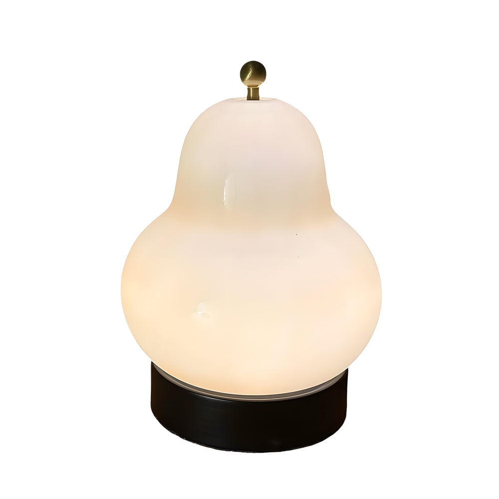 7.5 inch Glass Pear LED Table Ambient Lamp with Touch Switch-Lighom