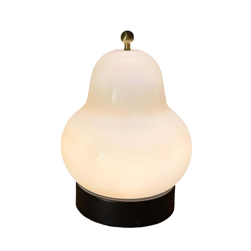 7.5 inch Glass Pear LED Table Ambient Lamp with Touch Switch-Lighom