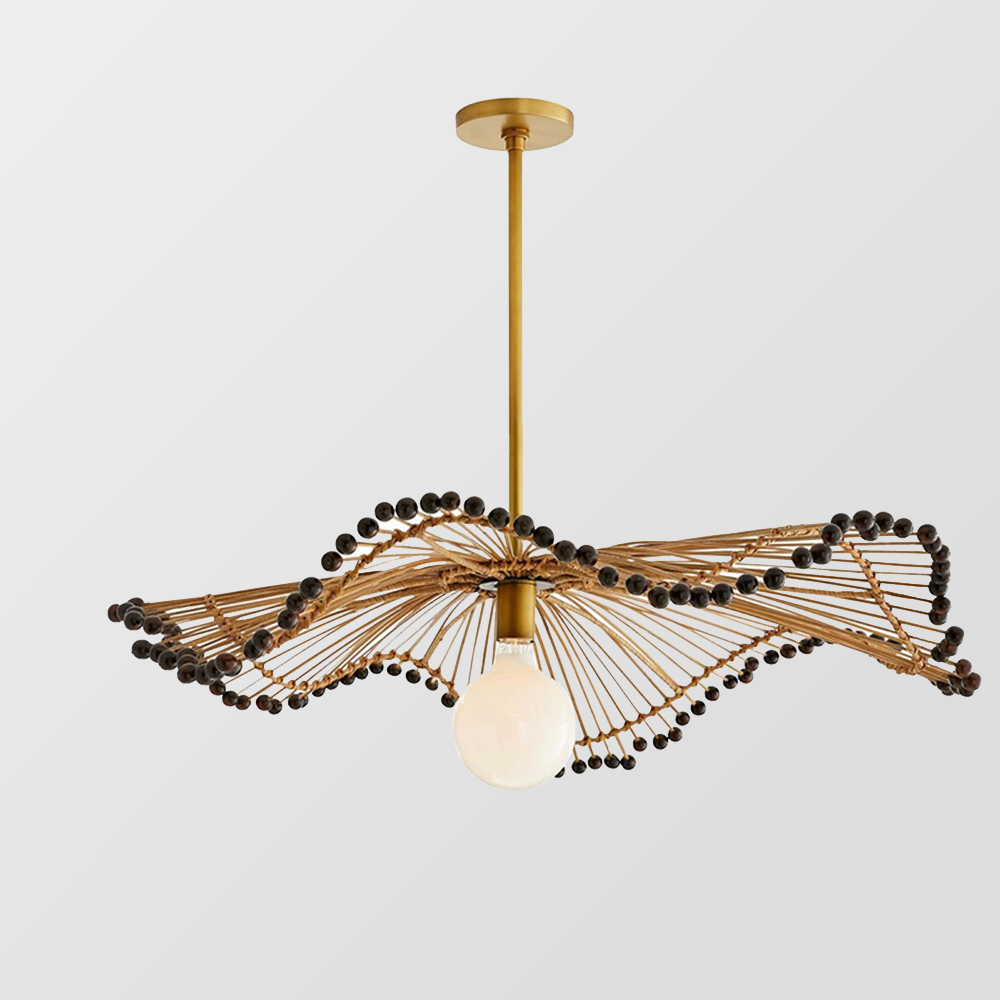 Modern Waverly Handwoven Rattan Pendant Light