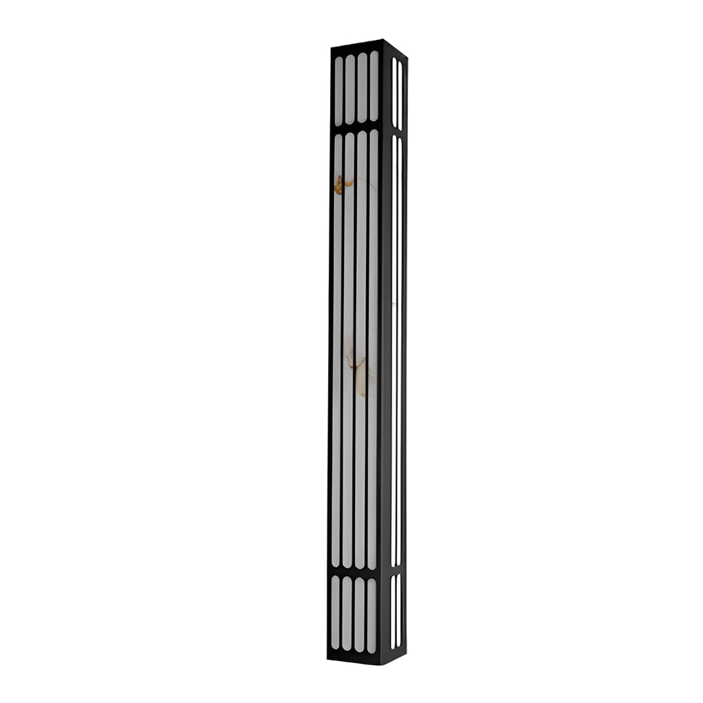 Long Strip Rectangular Waterproof LED Black Modern Outdoor Wall Lamp-Lighom