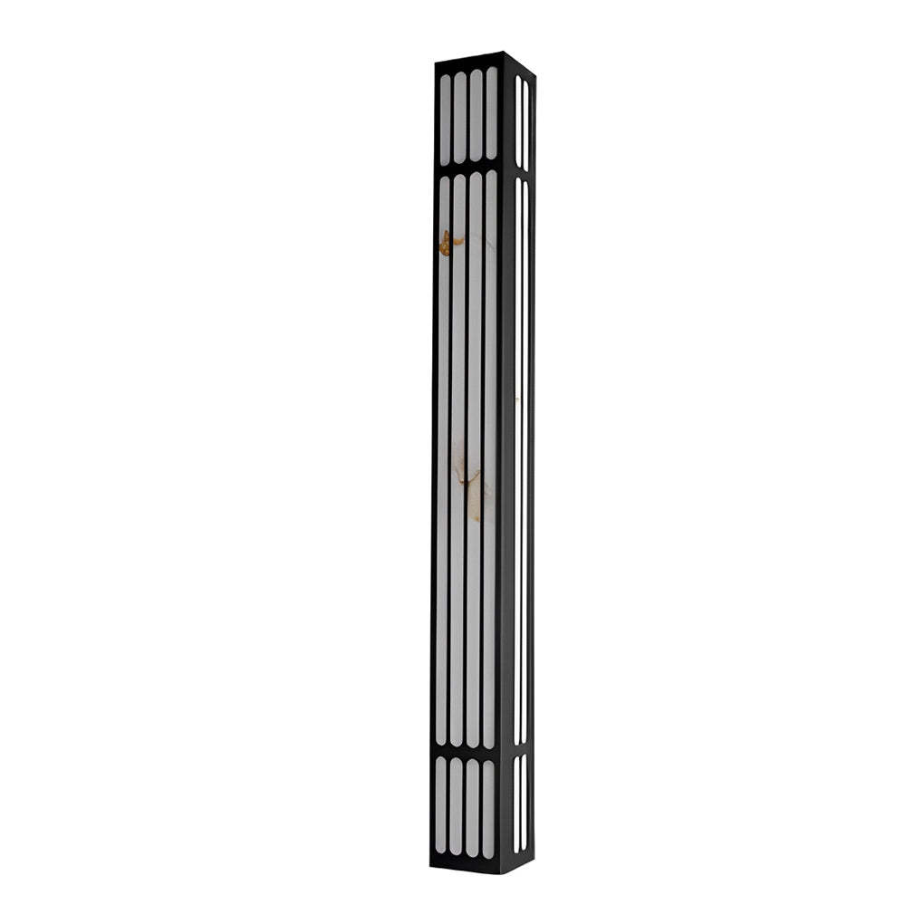 Long Strip Rectangular Waterproof LED Black Modern Outdoor Wall Lamp-Lighom