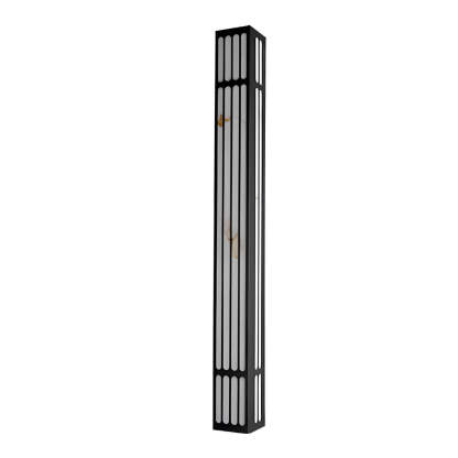Long Strip Rectangular Waterproof LED Black Modern Outdoor Wall Lamp-Lighom