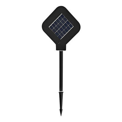 Circular Geometric Black LED Modern Solar Lawn Light