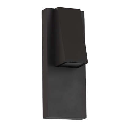 Rectangle Waterproof LED Black Modern Outdoor Wall Lamp Wall Light Fixture-Lighom