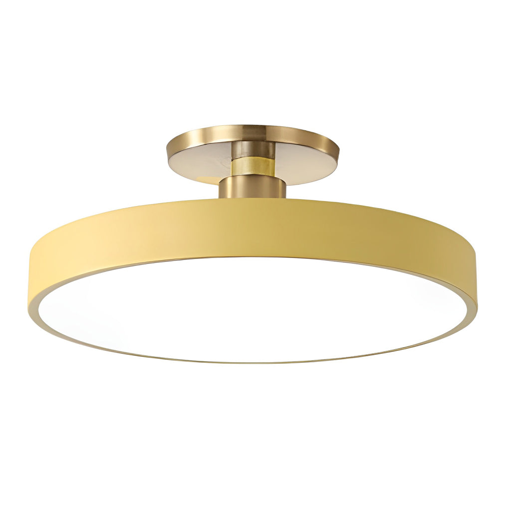 Modern Thick Circular LED Nordic Semi-Flush Mount