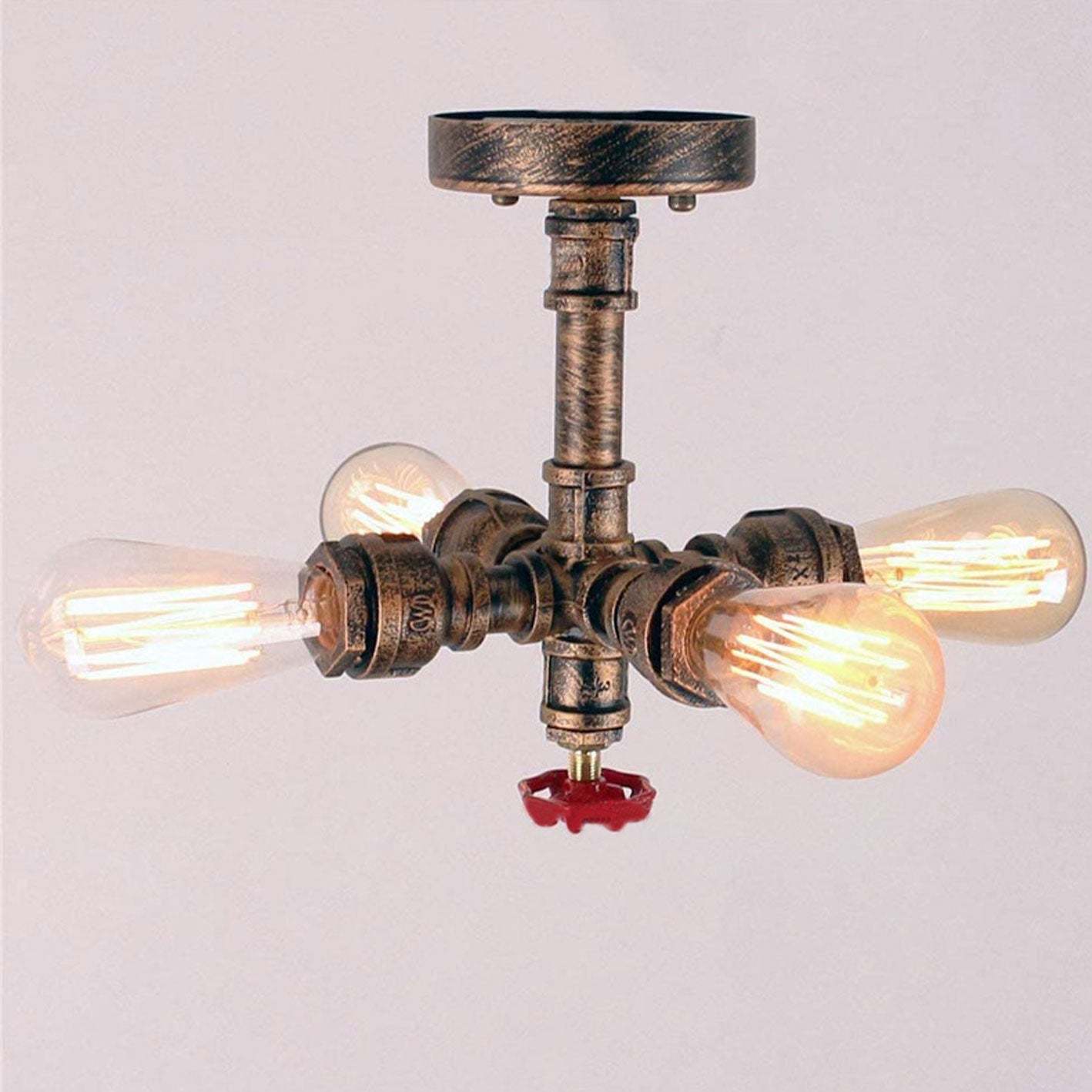 Industrial Retro Wrought Iron Chandelier