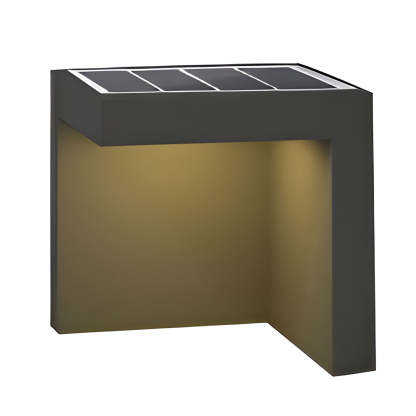 Half-Cut Rectangular Fixture Modern Outdoor Path Light in Gray, LED 4.5W, IP54 Waterproof-Lighom