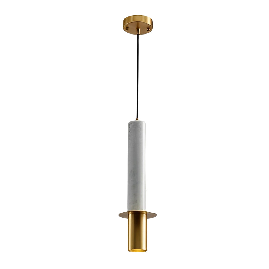 Elongated Cylindrical Terrazzo LED Postmodern Spotlight