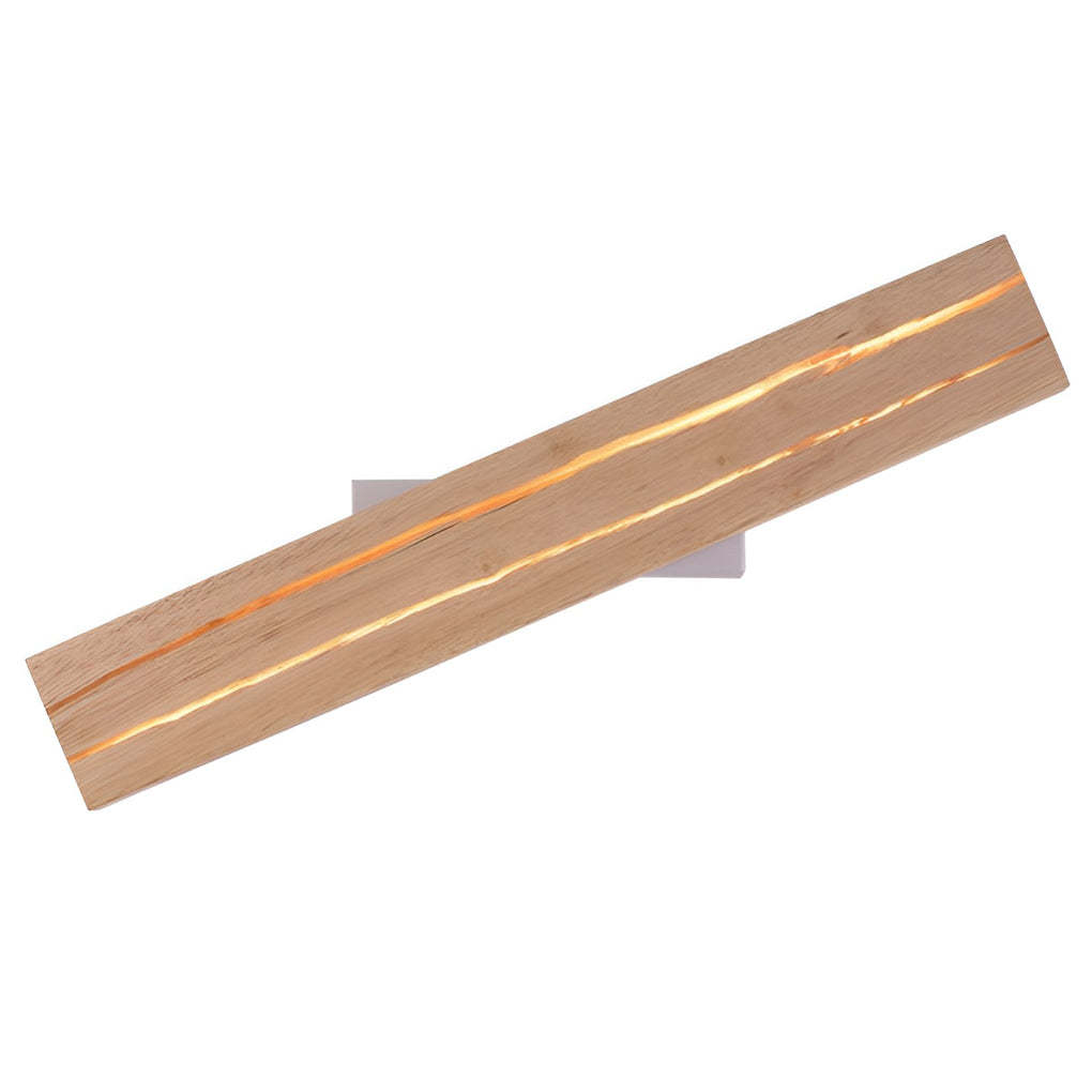 Adjustable Rectangular Wood Three Step Dimming LED Modern Wall Lamp-Lighom