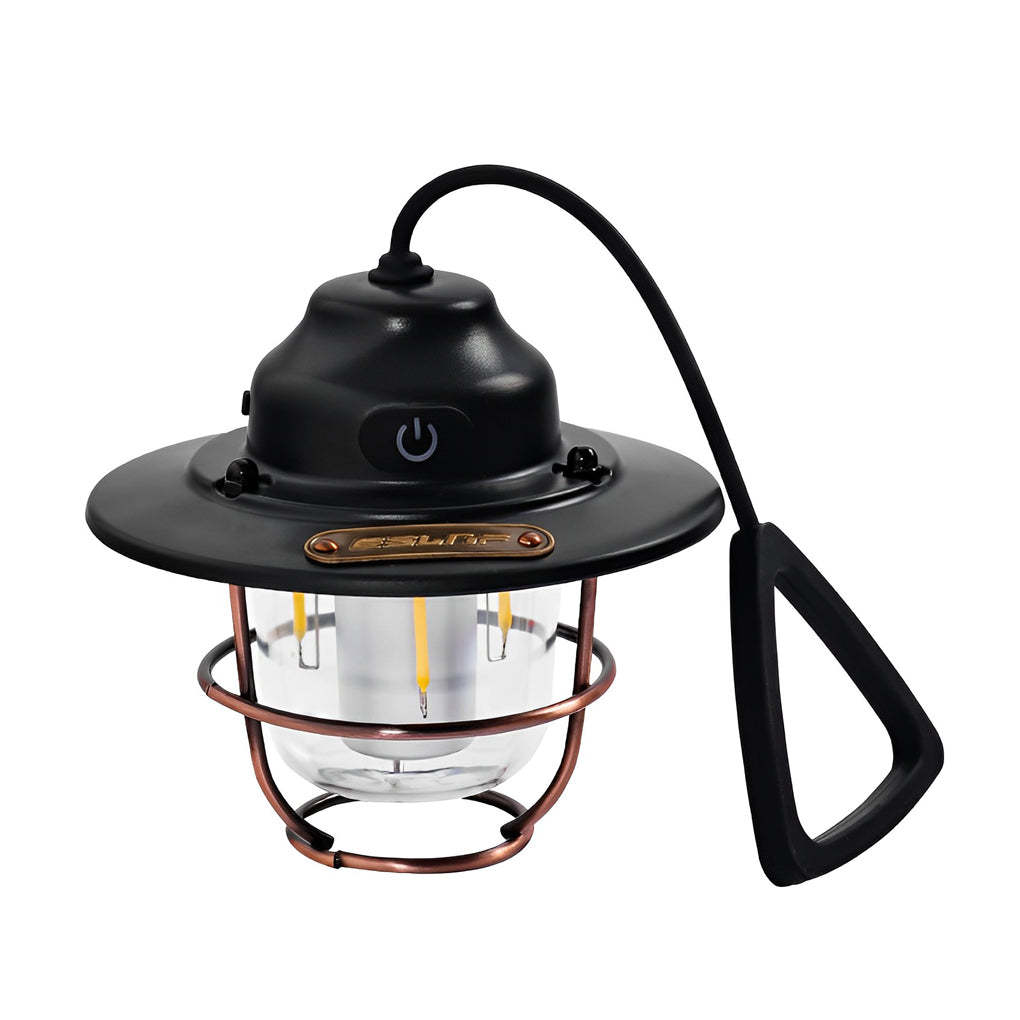 Round LED Waterproof USB Rechargeable Retro Outdoor Light Camping Lamp-Lighom