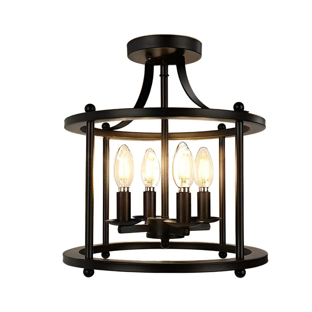 Retro Metal Lantern Industrial Pendant Ceiling Light