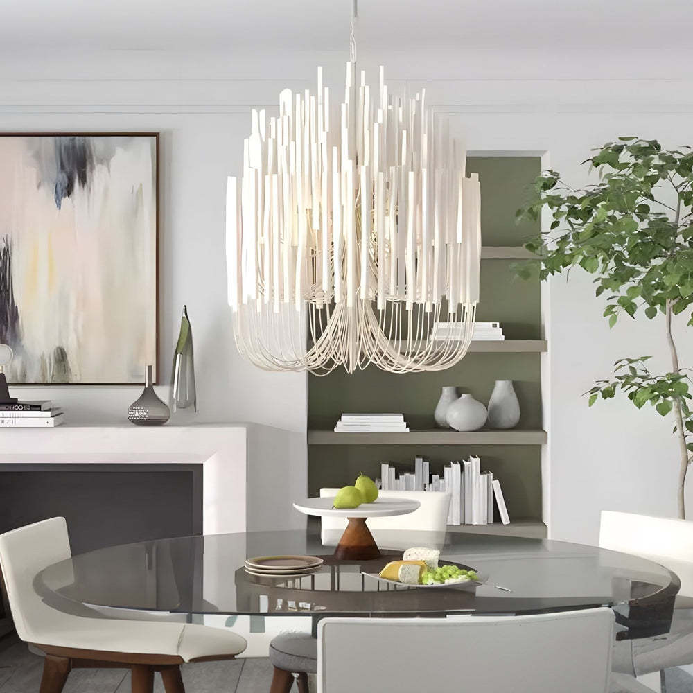 Whitewashed Wood Tilda Large Chandelier