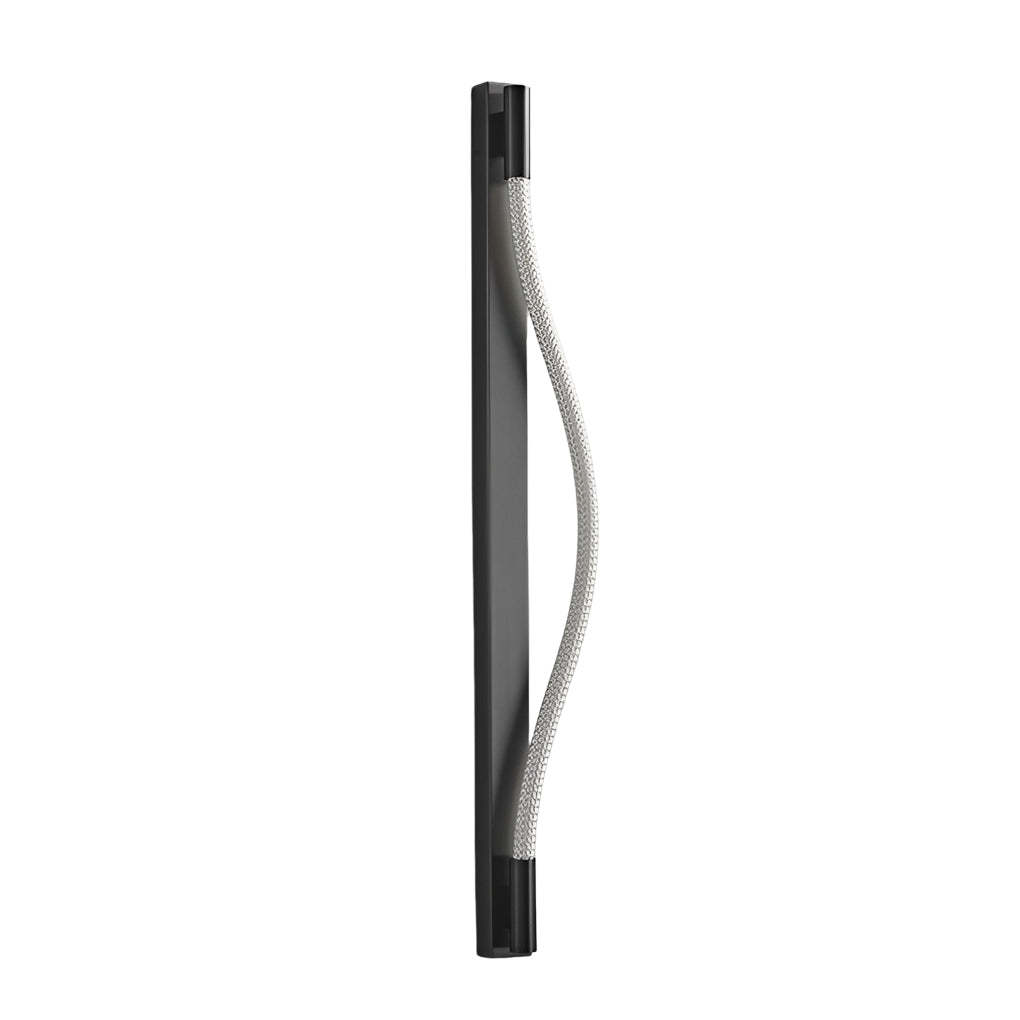 Minimalist Handwoven Ropes Flexible LED Metal Black Modern Wall Lamp-Lighom
