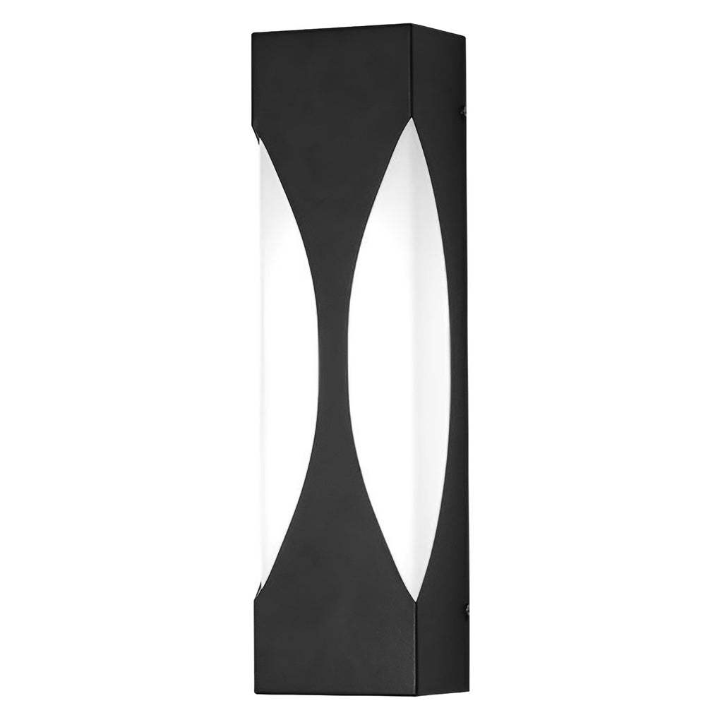 Creative Rectangular Waterproof LED Black Modern Outdoor Wall Sconce Lighting-Lighom