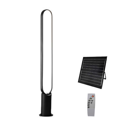 Waterproof Long Strip Aluminum LED Black Modern Solar Pathway Lights-Lighom