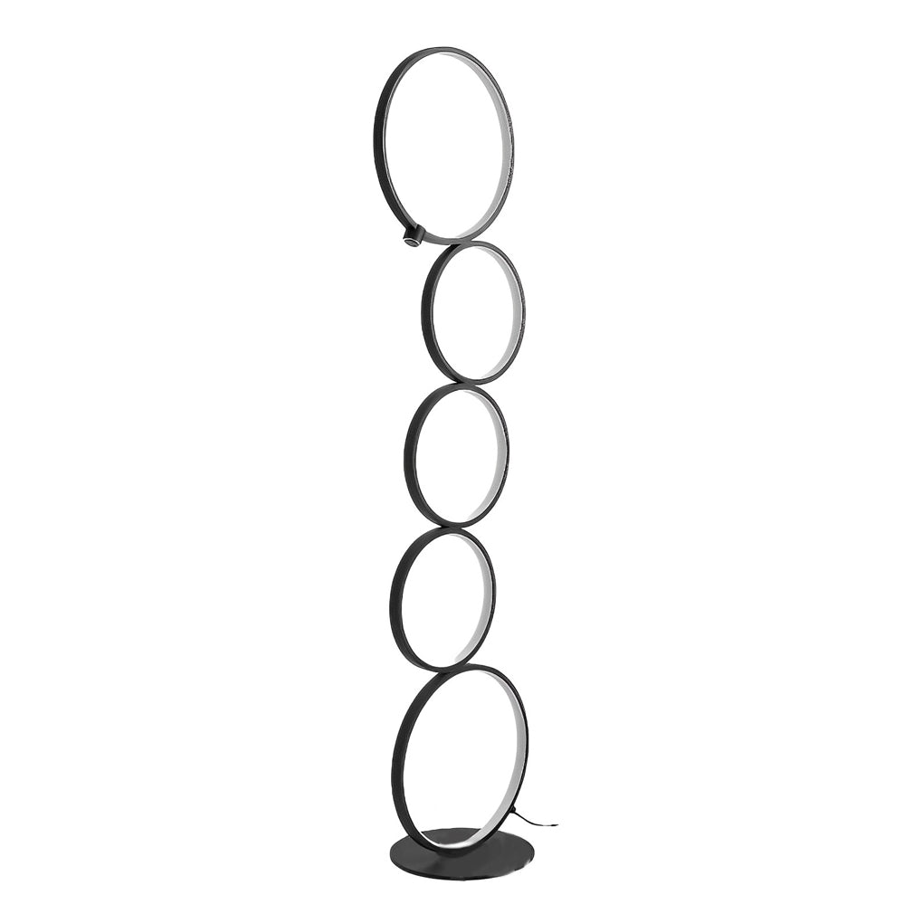 Modern Artistic 5-Circle LED Stack Floor Lamp