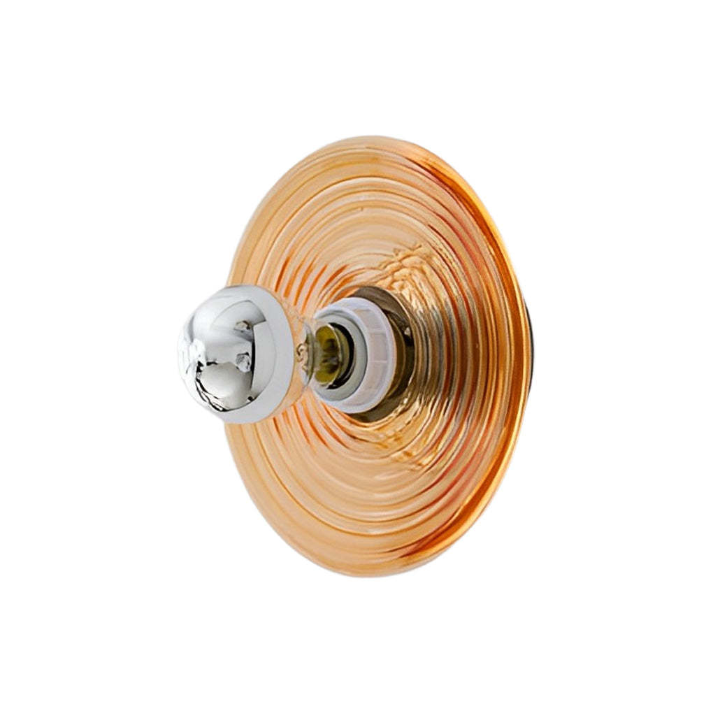 Round Striped Glass Iron Nordic Wall Sconce