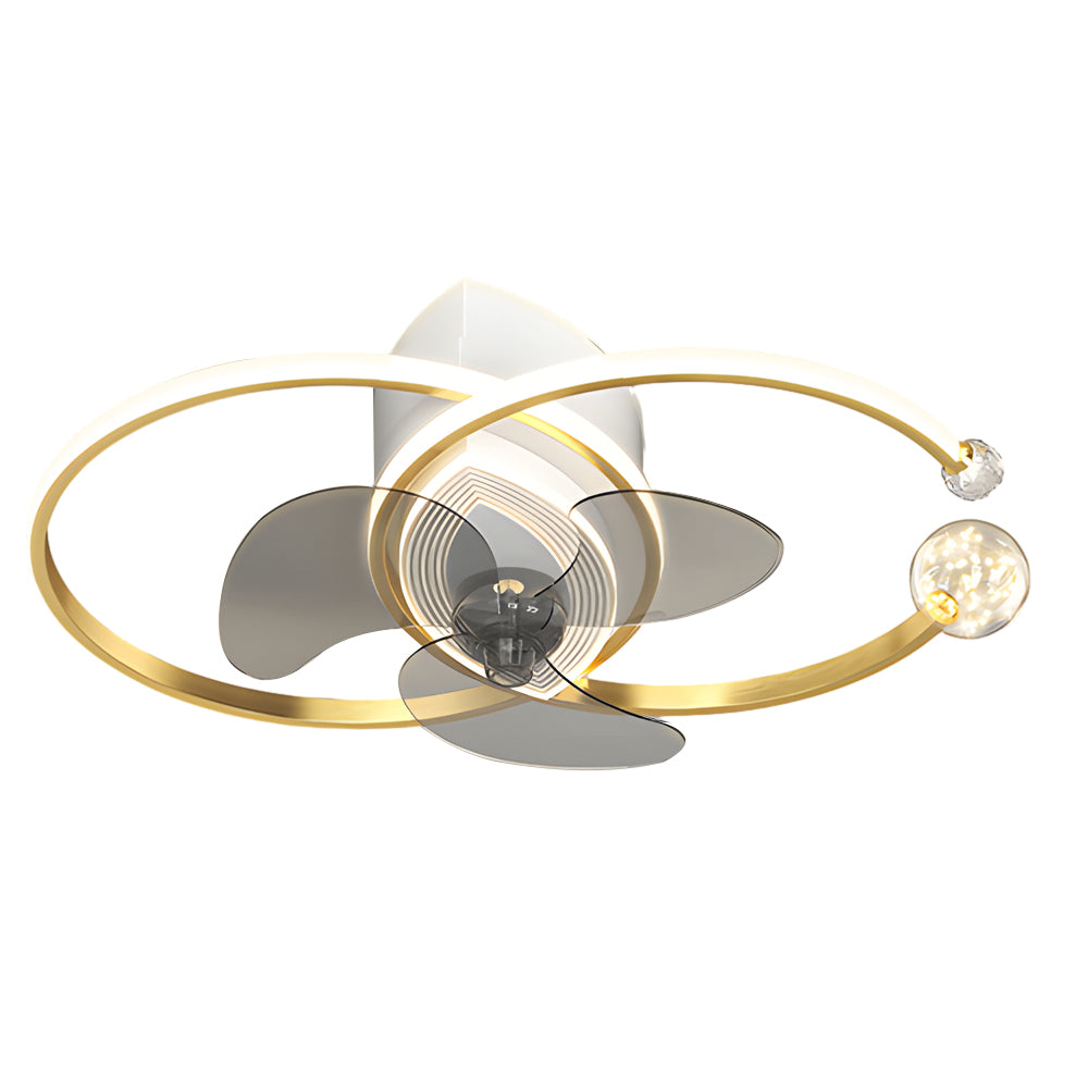 2-Ring Simple 3-Step Modern Bedroom Fan