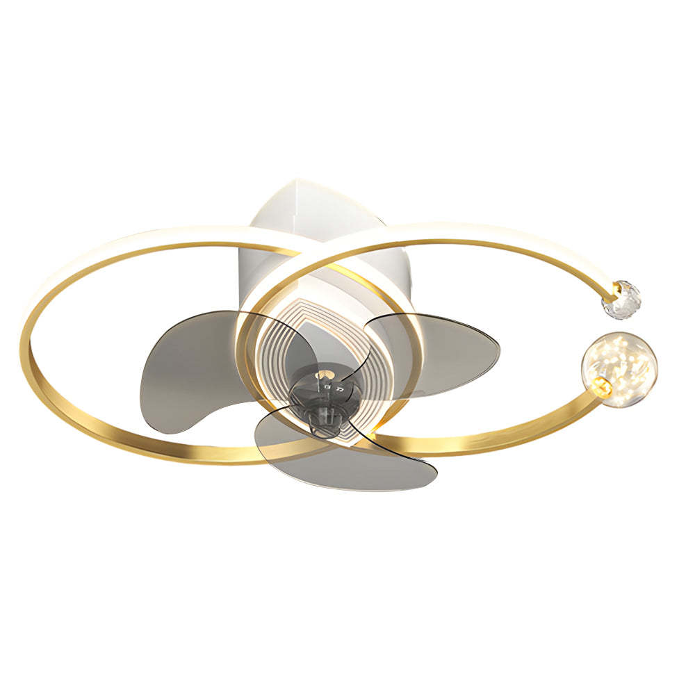 2-Ring Simple 3-Step Modern Bedroom Fan