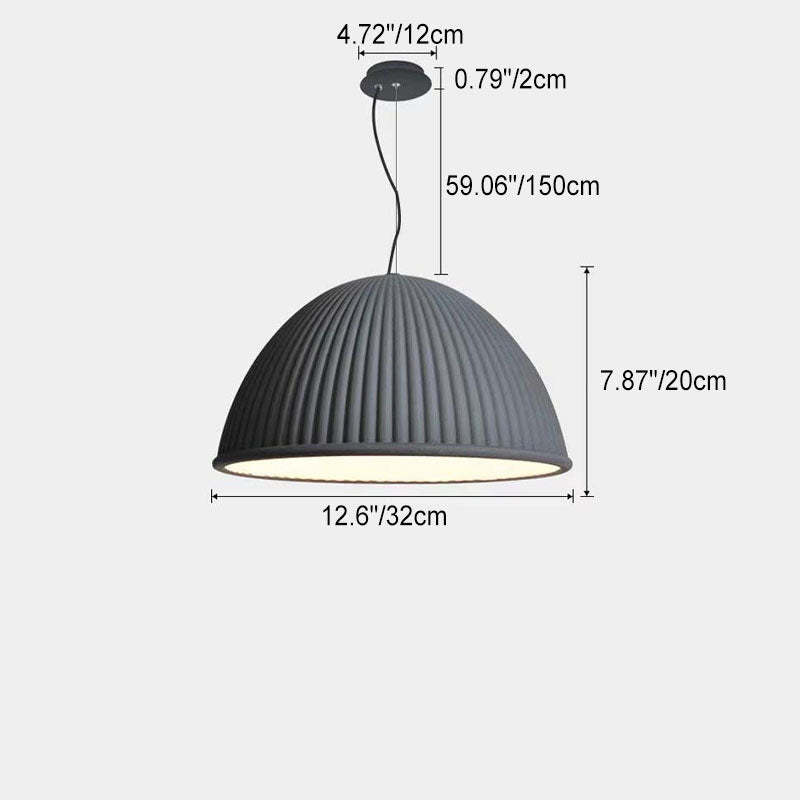 Scandinavian Resin Half Circle Stripe Pendant Light