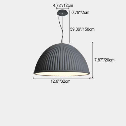 Scandinavian Resin Half Circle Stripe Pendant Light