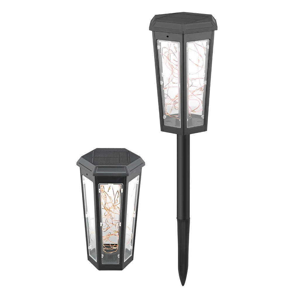 2Pcs Hexagonal Waterproof LED Motion Sensor Outdoor Solar Lawn Lights-Lighom