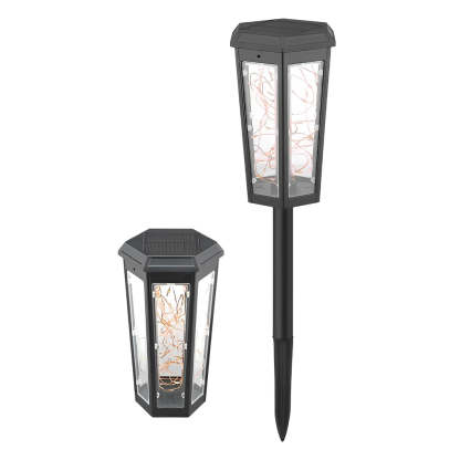 2Pcs Hexagonal Waterproof LED Motion Sensor Outdoor Solar Lawn Lights-Lighom