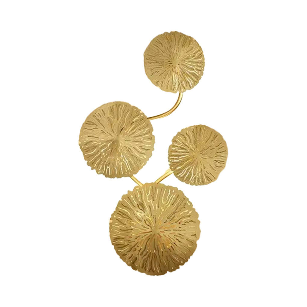 Stainless Steel Lotus Leaves Hollow Modern Decorative Wall Sconces Lighting-Lighom