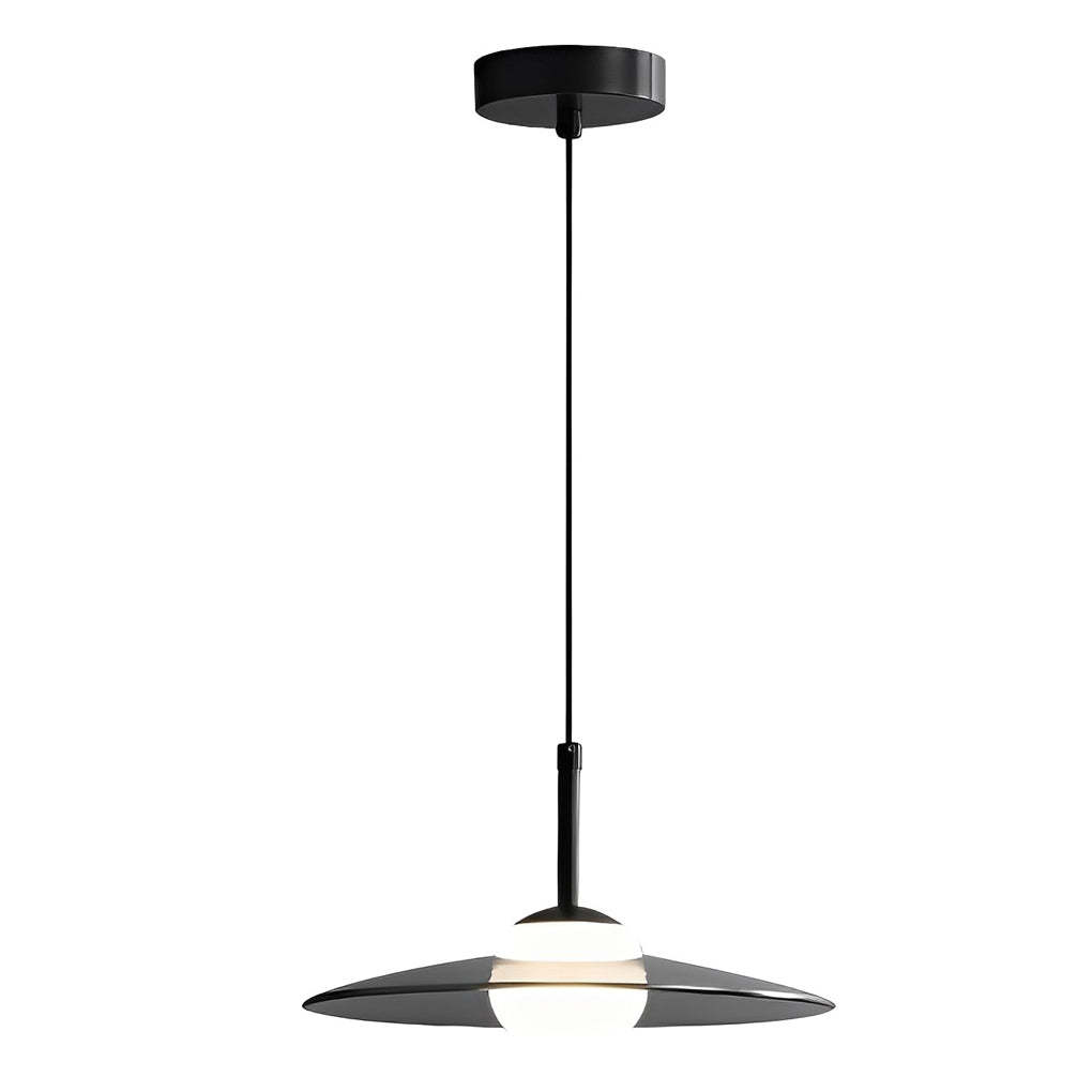 Minimalist Glass UFO LED Black Nordic Kitchen Pendant