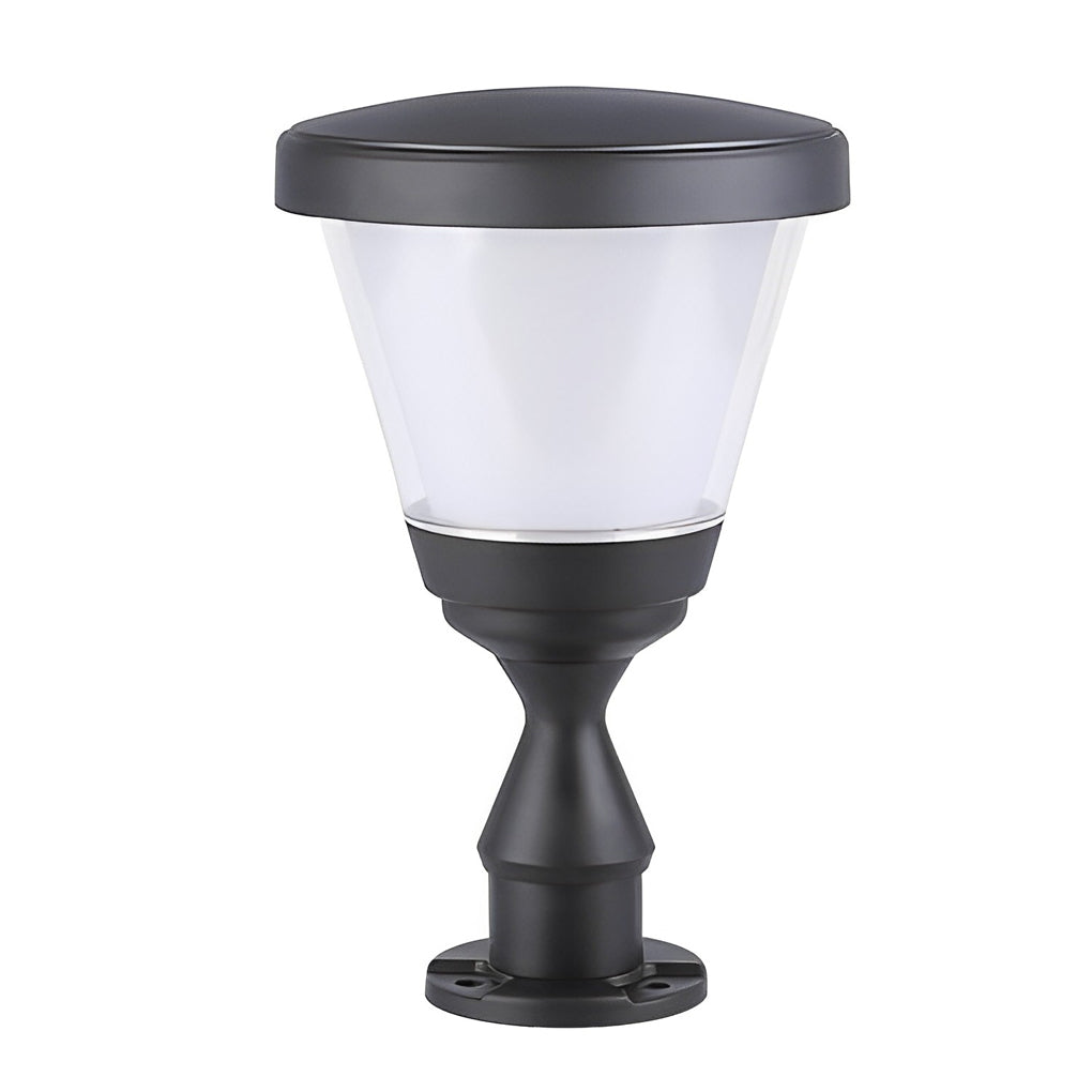Black LED Modern Solar Fence Post Cap Light
