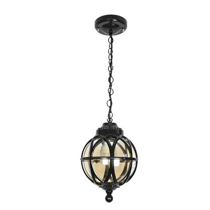 European-style Retro Pendant Aluminum Glass Hanging Ball Outdoor Ceiling Light-Lighom