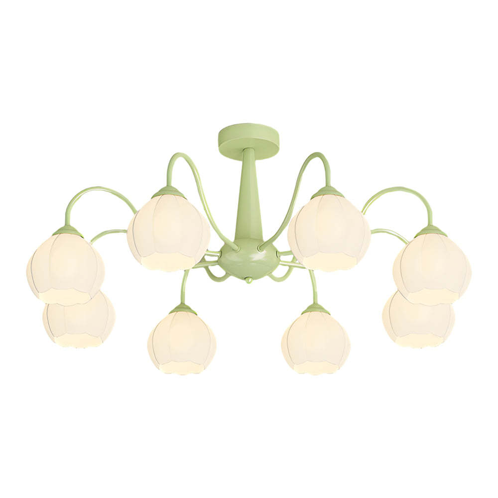 8-Flower Bell Orchid Modern Ceiling Light