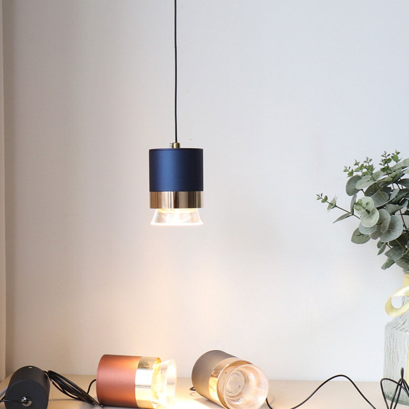 Nordic Cylindrical Aluminum Acrylic LED Pendant Light
