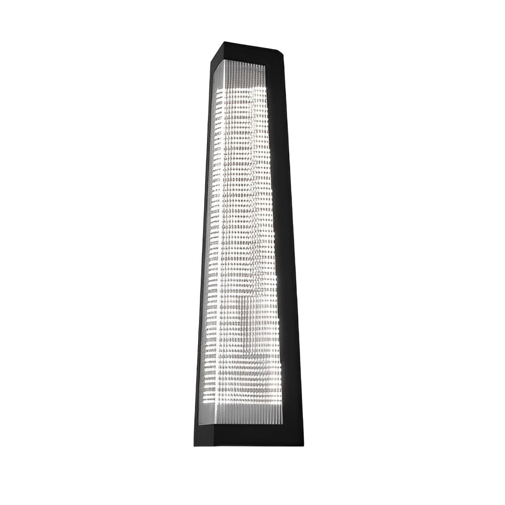 Striped Acrylic Black Modern Outdoor Wall Light