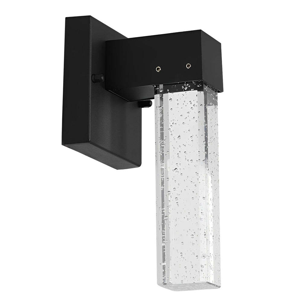 Waterproof LED 10W Crystal Black Modern Outdoor Wall Lamp Exterior Lights-Lighom