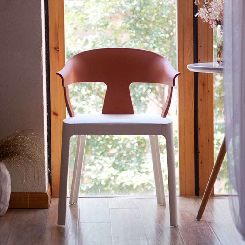 Minimalist Trapezoidal Plastic Dining Chair