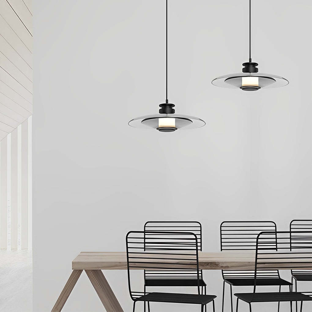 Minimalist Round Glass LED Modern Pendant