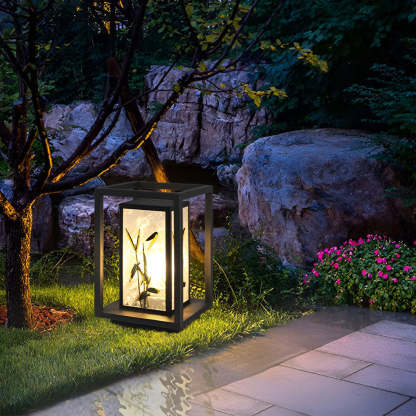 Artistic Solar LED Path Lights with Landscape Pattern-Lighom