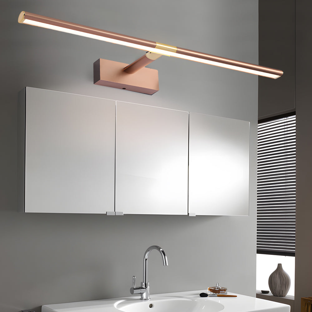 Retractable LED Bathroom Vanity Light with Adjustable Rod and Matte Finish-Lighom
