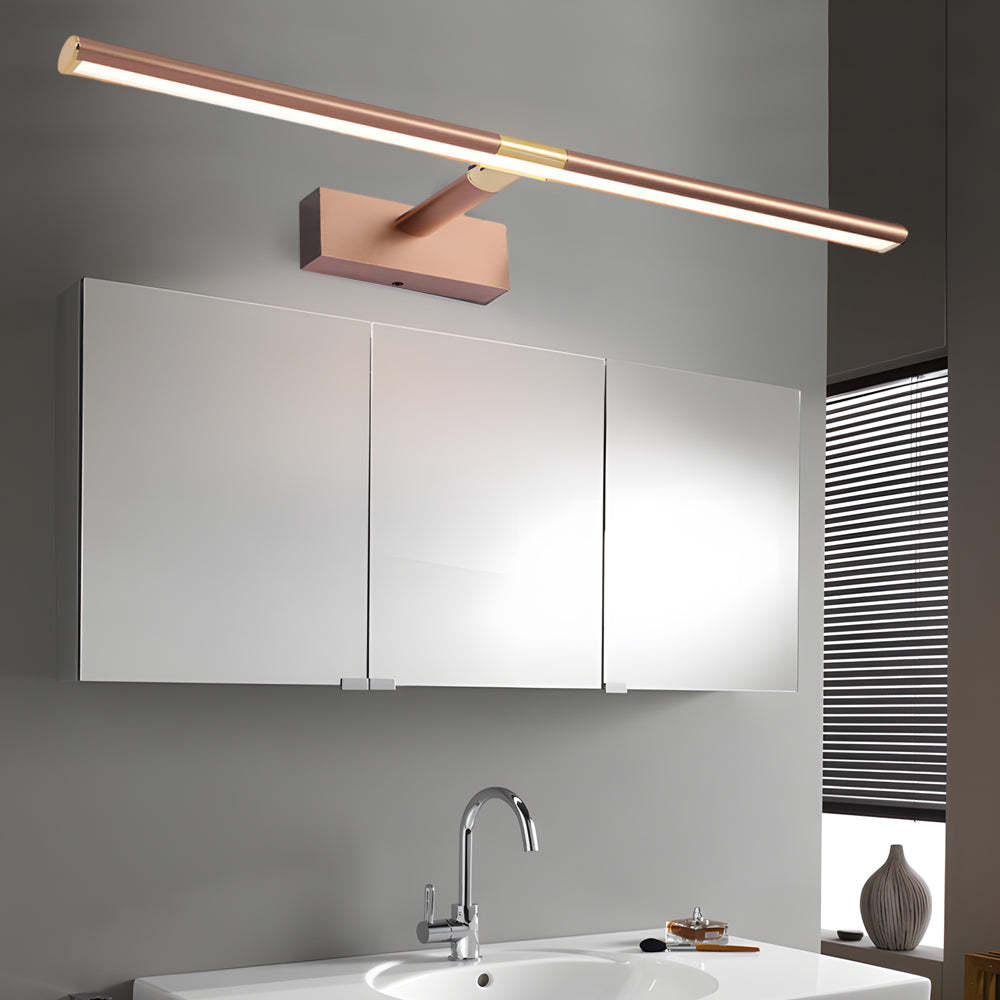 Retractable LED Bathroom Vanity Light with Adjustable Rod and Matte Finish-Lighom