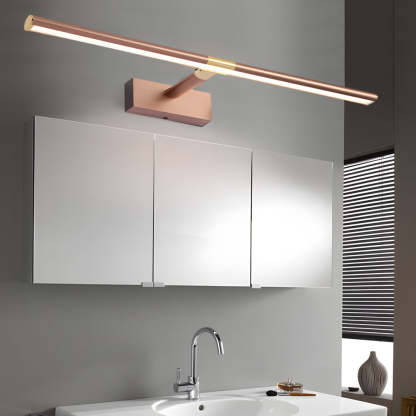 Retractable LED Bathroom Vanity Light with Adjustable Rod and Matte Finish-Lighom