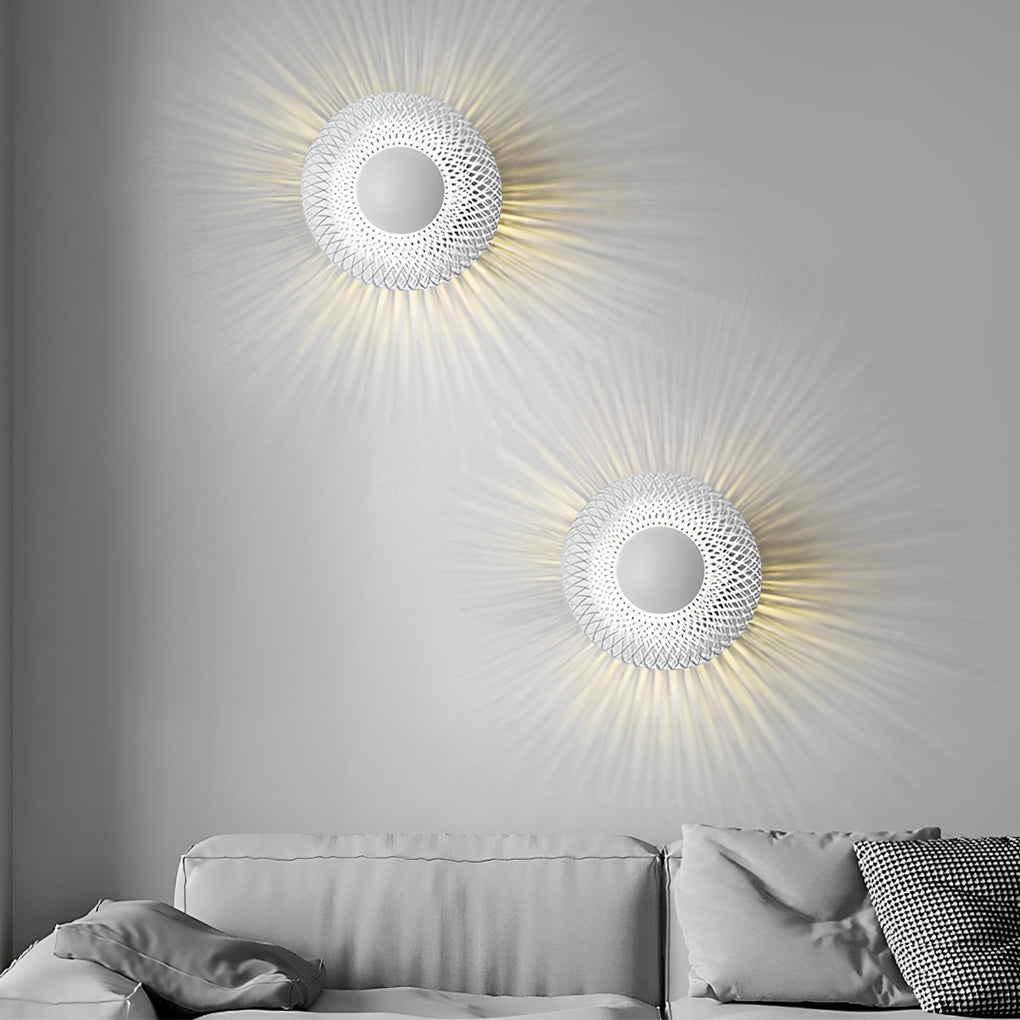 Artistic Circular Nest Grid LED Modern Wall Sconce