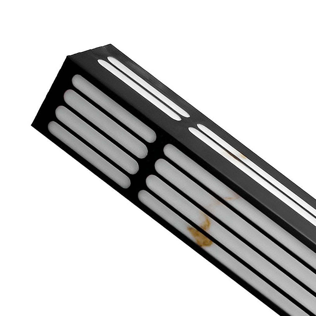 Long Strip Rectangular Waterproof LED Black Modern Outdoor Wall Lamp-Lighom