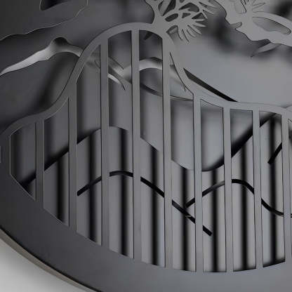 Round Mountain Scenery LED Waterproof Outdoor Wall Sconce Lighting-Lighom