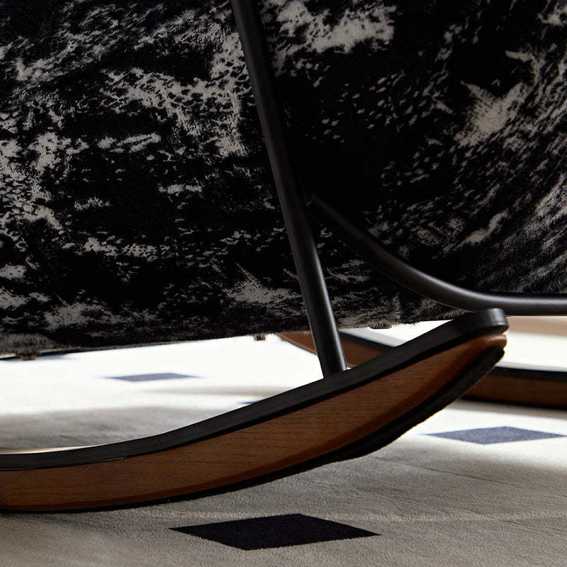 Retro Fabric Iron Shake Accent Chair